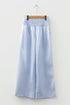 Smocked High Waist Gingham Plaid Pocketed Wide Leg Pants